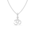 Silver Religious OM Men Pendant Necklace with Chain or without Chain
