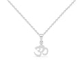 Silver Religious OM Pendant Chain