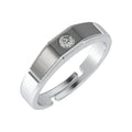 CLARA Pure 925 Sterling Silver Rocco Adjustable Ring Gift for Men and Boys | Partial Matte Finish
