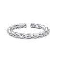 CLARA Pure 925 Sterling Silver Rope Finger Ring