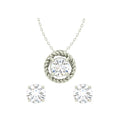 Silver Rope Jewellery Set