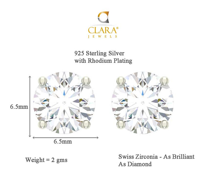 CLARA 925 Sterling Silver Rope Mangalsutra Tanmaniya Pendant Earring Jewellery Set with Chain Gift for Women and Girls