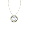 Silver Rope Pendant Chain Necklace