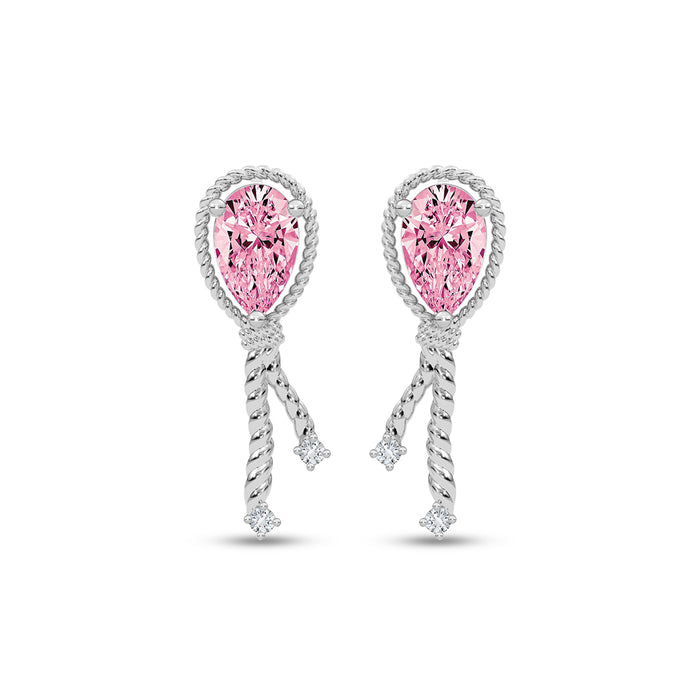 Silver Rosa Earrings
