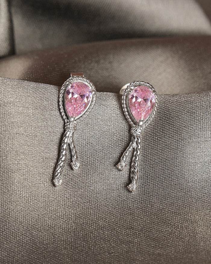 Silver Rosa Earrings