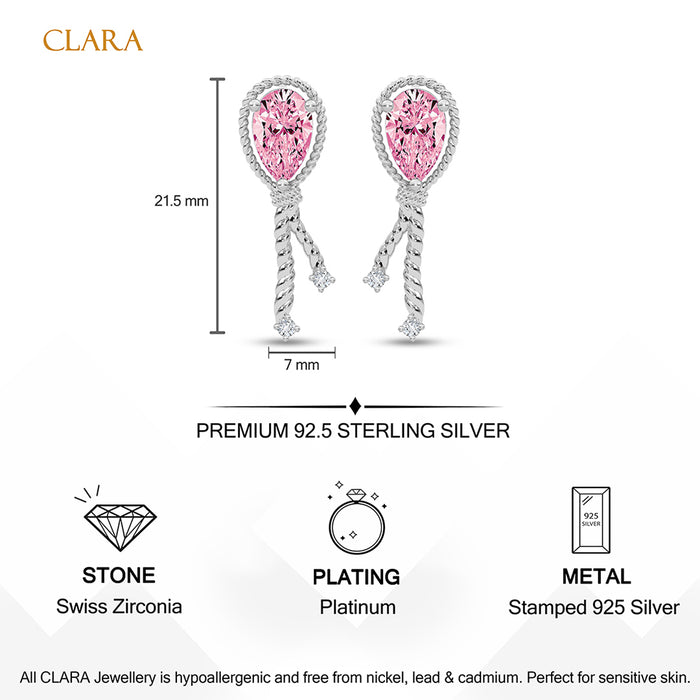 Silver Rosa Earrings