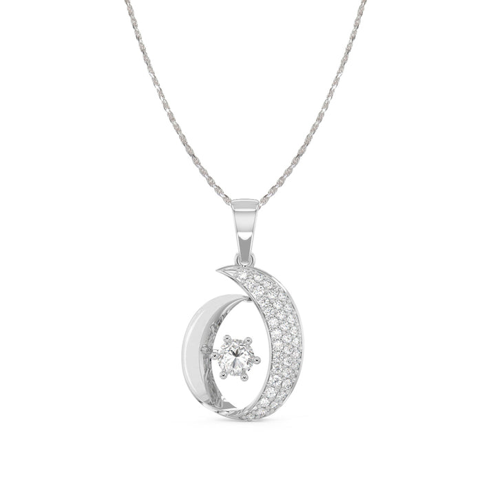 CLARA 925 Sterling Silver Rosa Pendant Chain Necklace