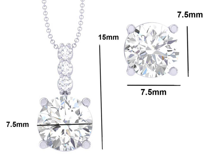 Clara-92.5-Sterling-Silver-Round-Brilliant-Solitaire-Pendant-Earring-Jewellery-Set-Gift-for-Women-&-Girls