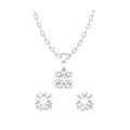 Silver Round Jewellery Set