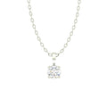 Silver Round Pendant Chain Necklace