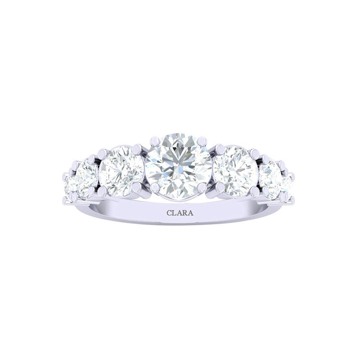 Silver Round Solitaire Ring