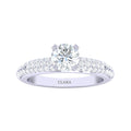 Silver Round Solitaire Ring