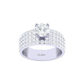 Silver Round Solitaire Ring