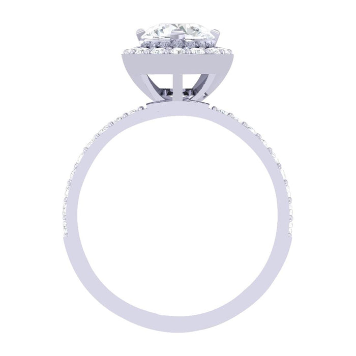 CLARA Made with Swiss Zirconia 925 Sterling Silver Round Solitaire Ring Gift for Women and Girls