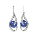 Silver Royal Blue Eye Earring