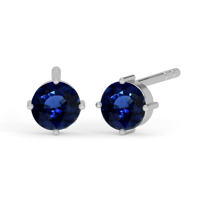 CLARA 925 Sterling Silver Royal Blue Studs Earrings Gift for Kids Girls