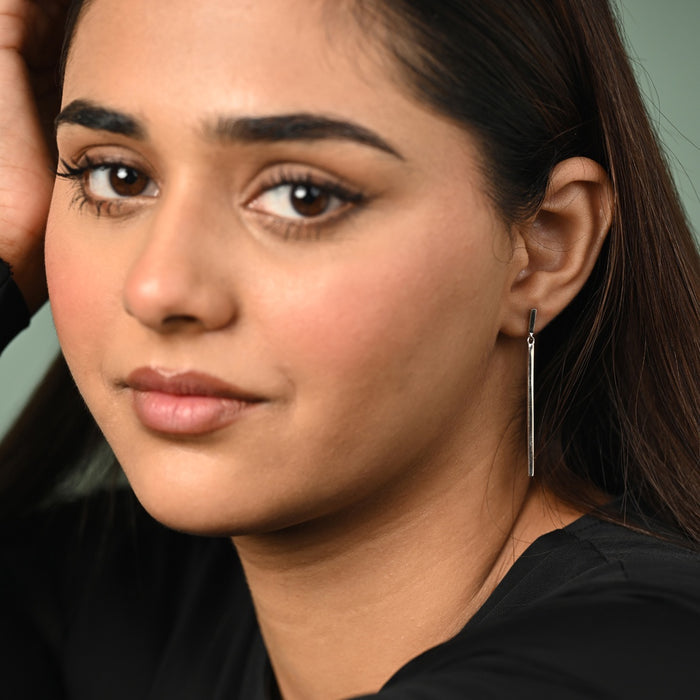 Silver Sally Long Earrings