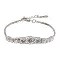 CLARA Made with Swiss Zirconia 925 Sterling Silver Sandra Solitaire Bracelet Gift for Women and Girls