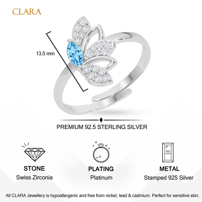 Silver Santorini Butterfly Ring