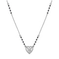Silver Shanvika Heart Solitaire Mangalsutra
