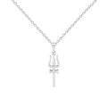 Silver Shiva Trishul Pendant Chain