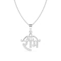 Silver Shri Ram Men Pendant Necklace with Chain or without Chain