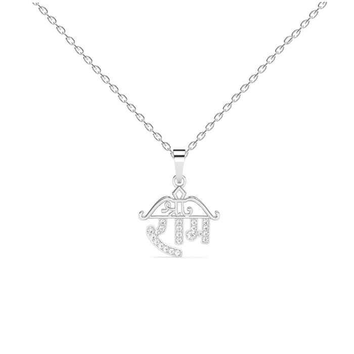 Silver Shri Ram Pendant Chain