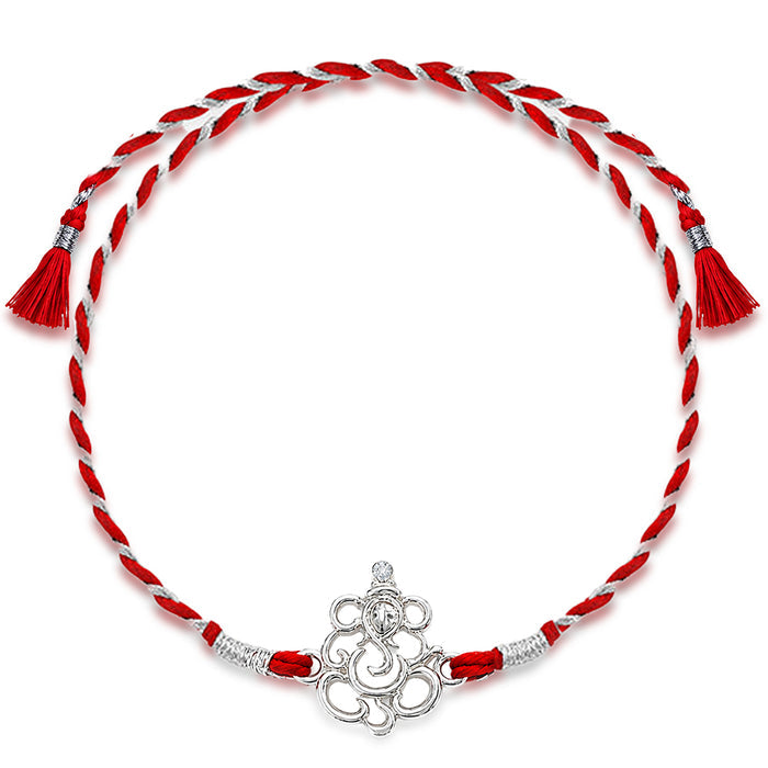 Silver Shubh Ganesha Rakhi