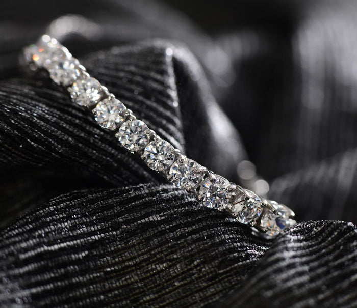 CLARA Made with Swiss Zirconia 925 Sterling Silver Siena Solitaire Bracelet Gift for Women and Girls