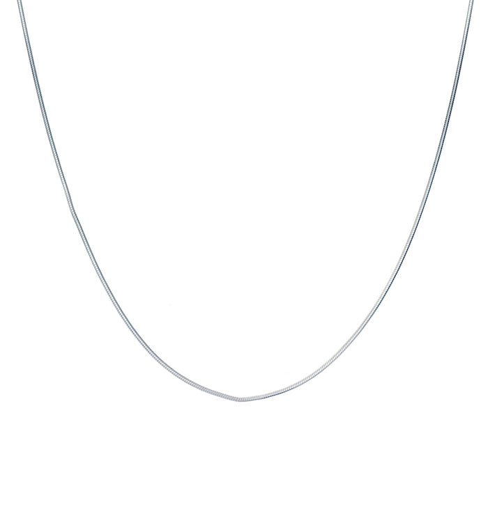 Clara Anti-Tarnish 92.5 Sterling Silver Silk Chain Necklace in 16 18 24 inches for Women & Girls