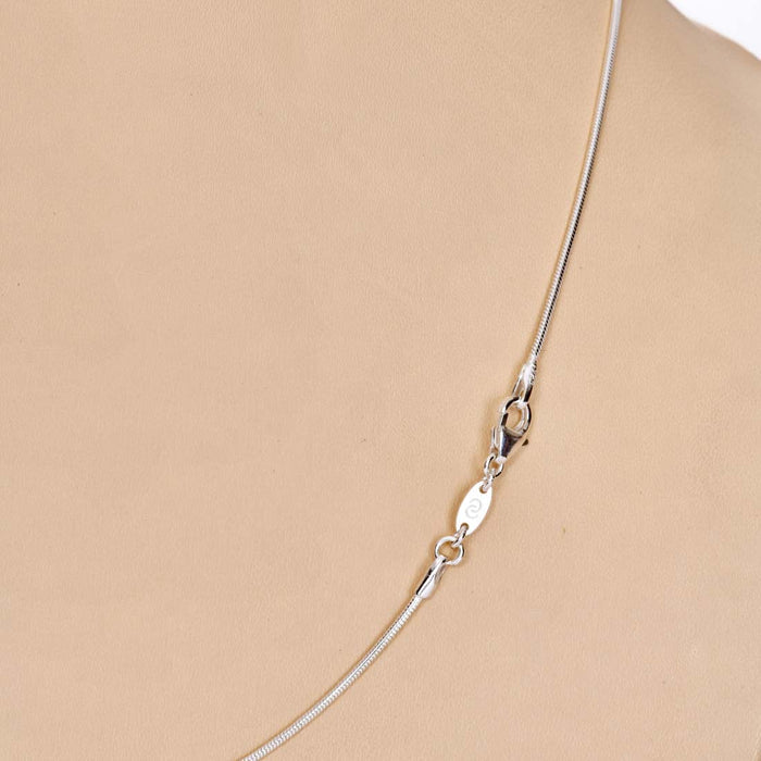 Clara Anti-Tarnish 92.5 Sterling Silver Silk Chain Necklace in 16 18 24 inches for Women & Girls