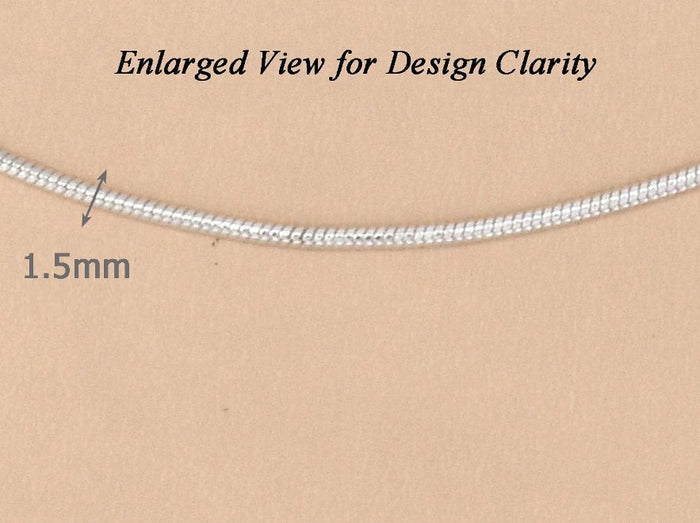 Clara Anti-Tarnish 92.5 Sterling Silver Silk Chain Necklace in 16 18 24 inches for Women & Girls