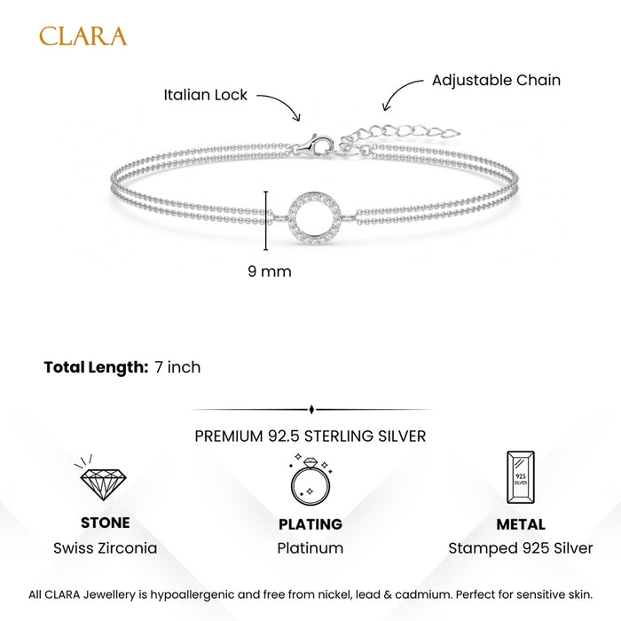 Silver Silvia Double Chain Bracelet