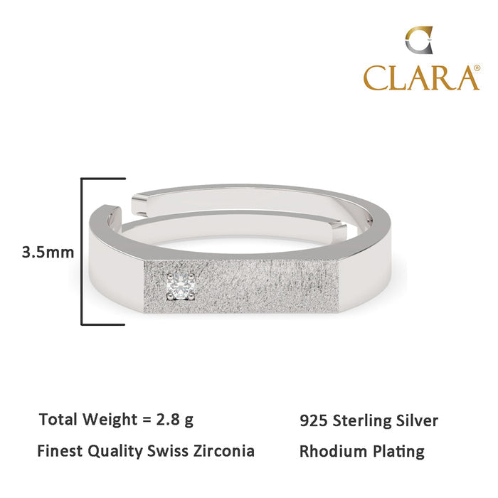 CLARA Real 925 Sterling Silver Sleek Band Ring