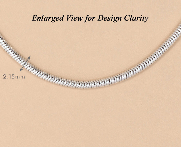 Silver Snake Chain Necklace in 20 24 28 inches