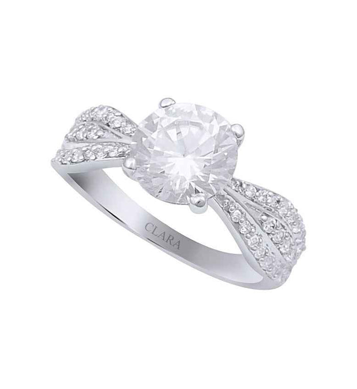 Silver Solitaire Ring