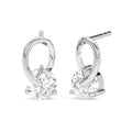 CLARA 925 Sterling Silver Solitaire Studs Earrings