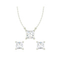 Silver Square Jewellery Set