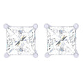 Clara-92.5-Sterling-silver-White-Gold-Plated-Square Princess-Solitaire-Stud-Earring-Screw-Back-For-Women-&-Girls