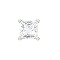 CLARA 925 Sterling Silver Square Solitaire 6 mm Stud Men Earring Gift for Men & Boys  1 Piece