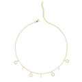CLARA 925 Sterling Silver Star & Pearl Charm Necklace Chain