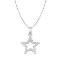 CLARA 925 Sterling Silver Star Pendant Chain Necklace
