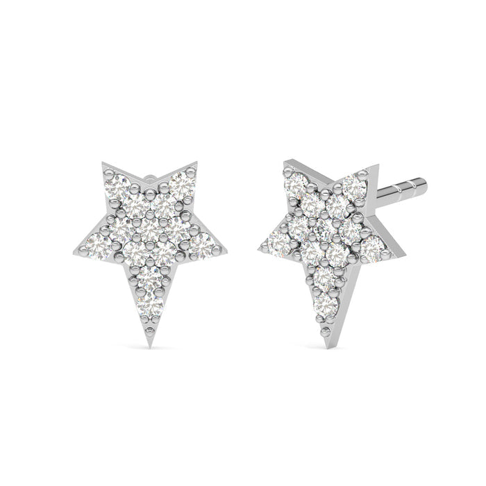 CLARA 925 Sterling Silver Star Studs Earrings