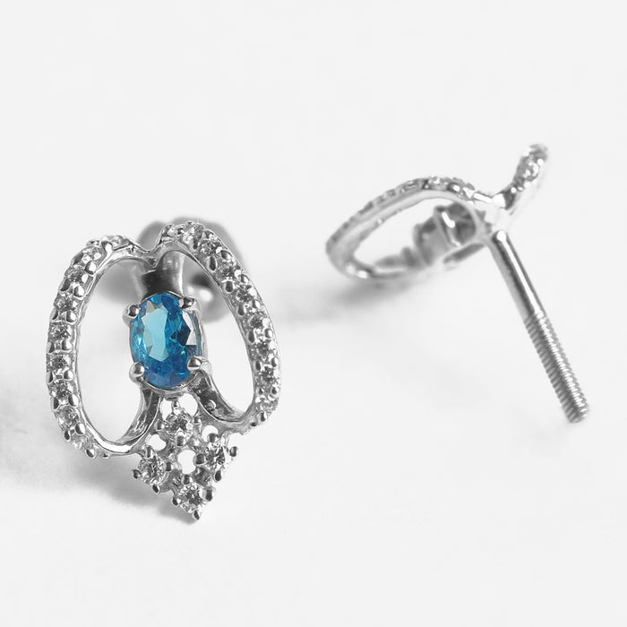CLARA 925 Sterling Silver Stella Earrings with Screw Back