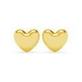 Silver Stella Golden Heart Stud Earrings