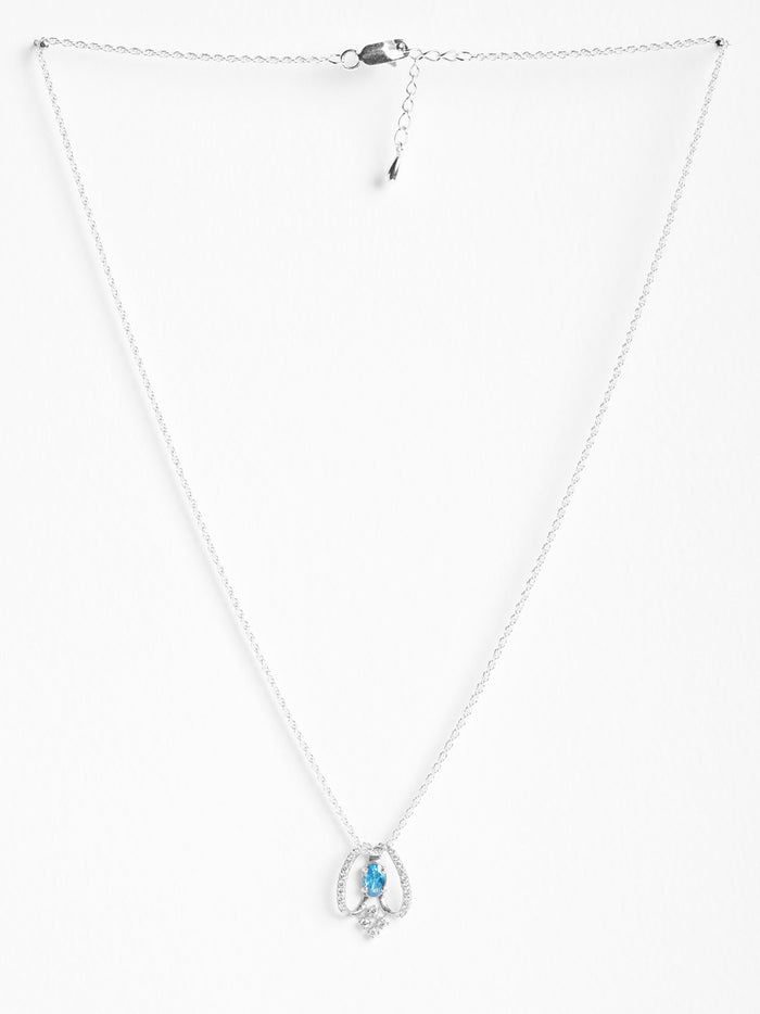 CLARA 925 Sterling Silver Stella Pendant Chain Necklace