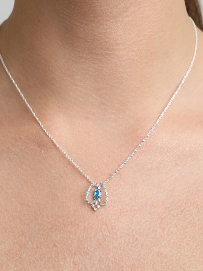 CLARA 925 Sterling Silver Stella Pendant Chain Necklace