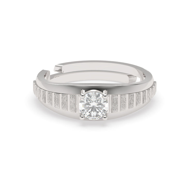 CLARA Real 925 Sterling Silver Step Band Ring