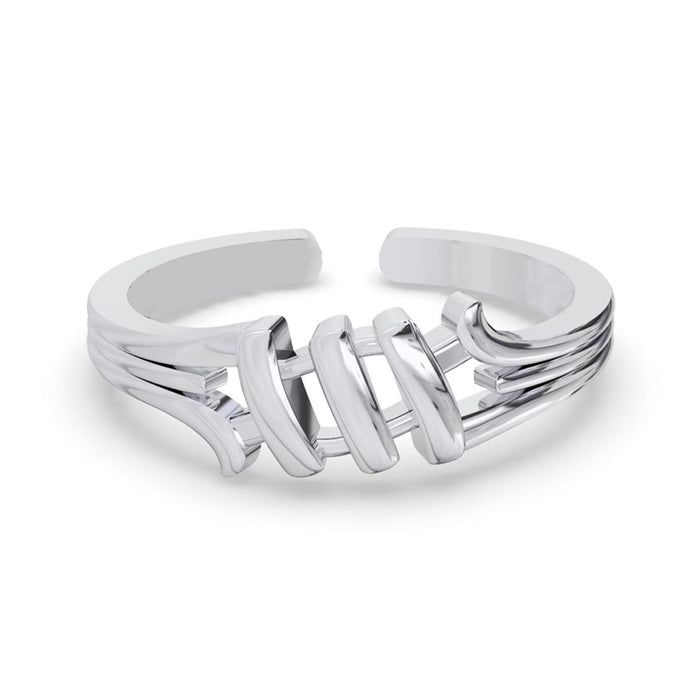 CLARA Pure 925 Sterling Silver Step Finger Ring