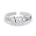 CLARA Pure 925 Sterling Silver Step Finger Ring